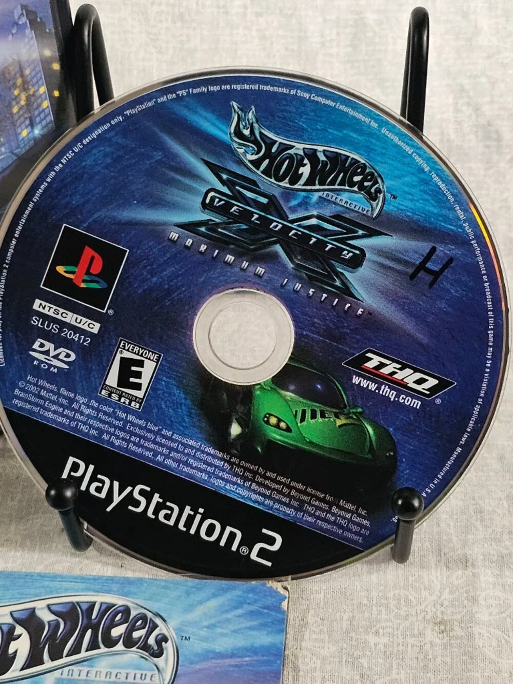 Hot Wheels Velocity X Maximum Justice Sony PS2 2002 CIB w/ Manual Reg Card